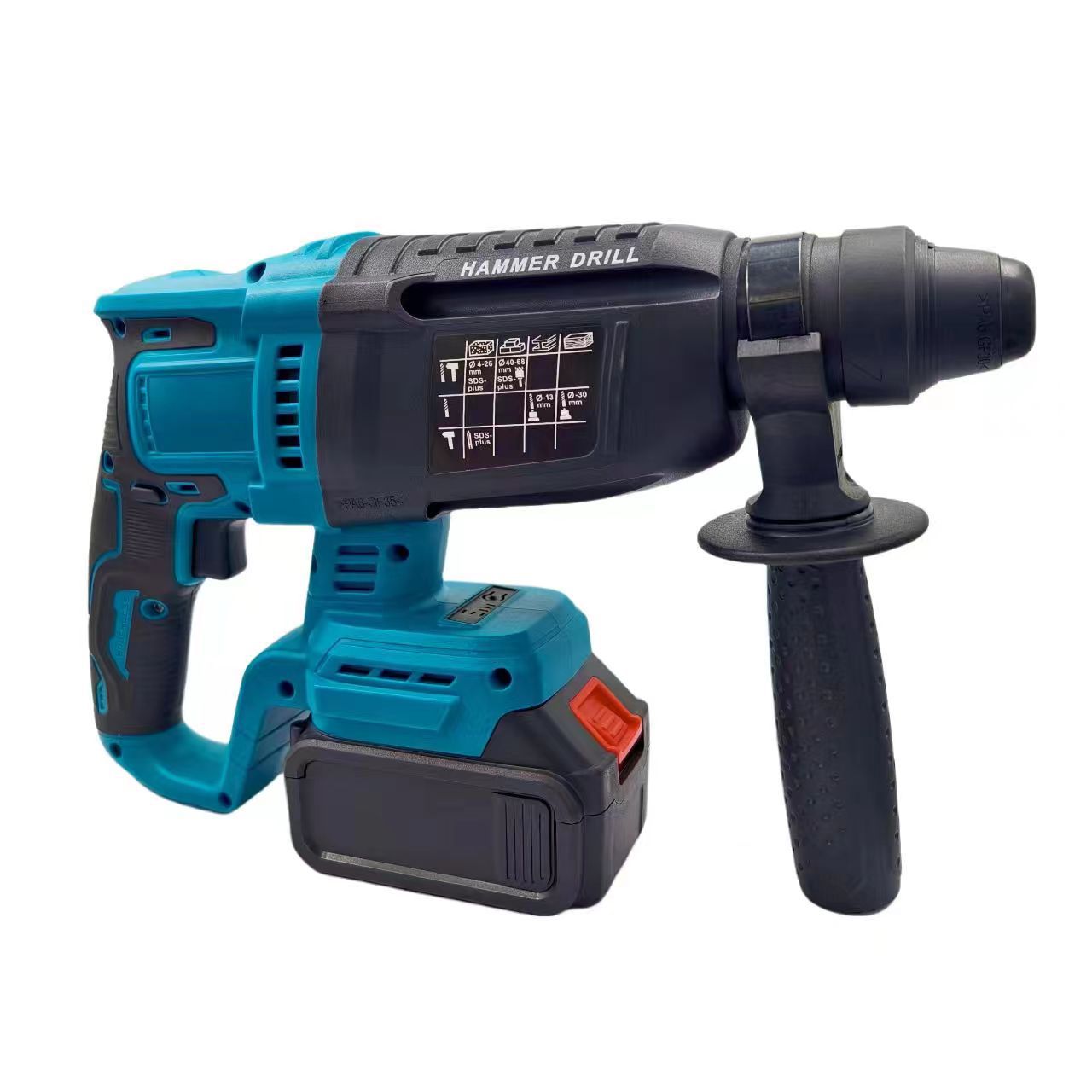 Brushless Electric Rotary Hammer Rechargeable Impact Drill Cordless 18V Battery